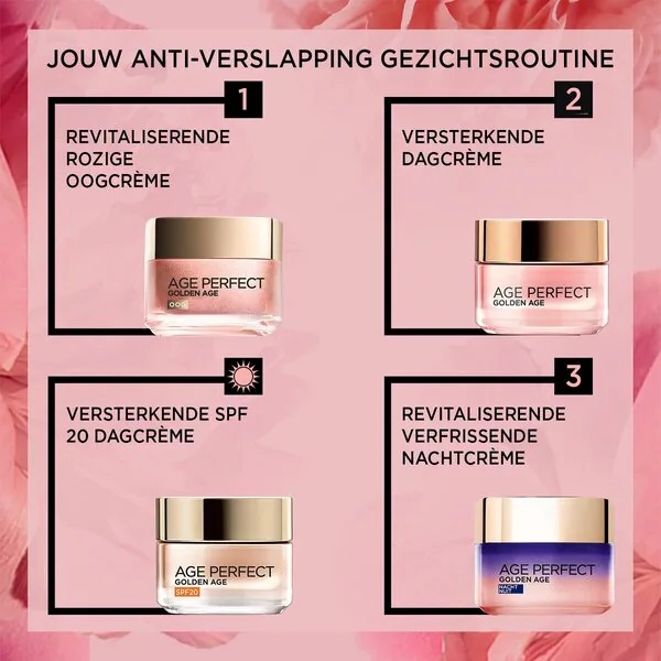 „L'Oréal Paris Age Perfect Golden Age“ drėkinamasis dieninis kremas<br>50 ml – normaliai ir brandžiai odai