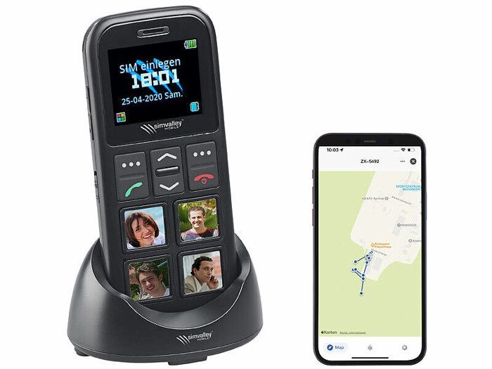 Celular 4G RX-850, ideal para idosos, com chamada de emergência e GPS.