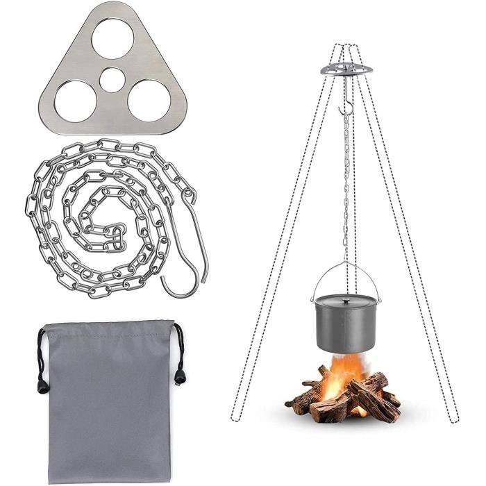 Campfire Tripod Grill Equipment, Camping Tripod Grill Board, Camping Cooking Equipment Accessories