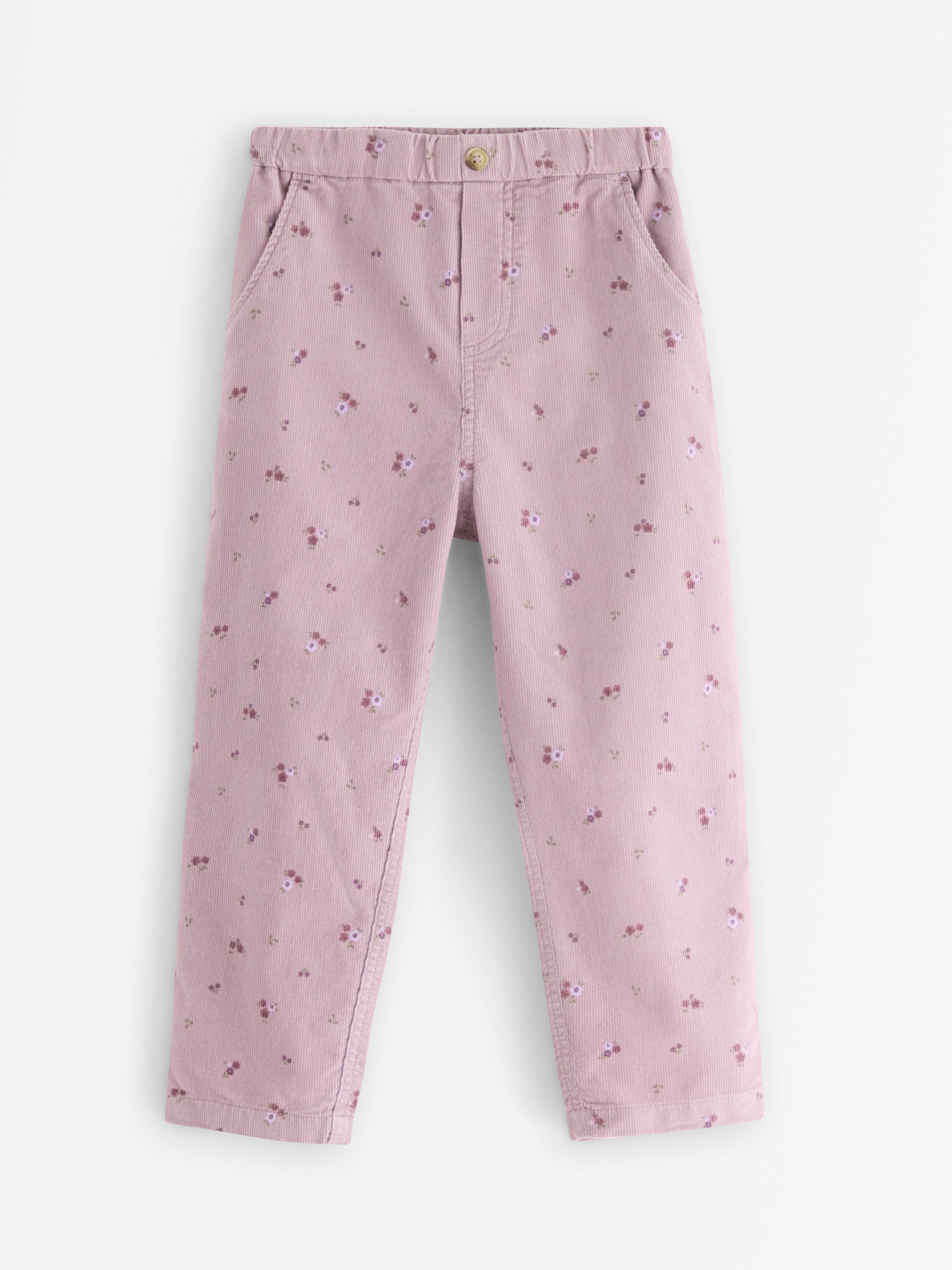 Pantalon en velours côtelé lilas clair