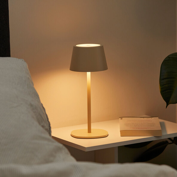 3-in-1 LED rechargeable table lamp, beige