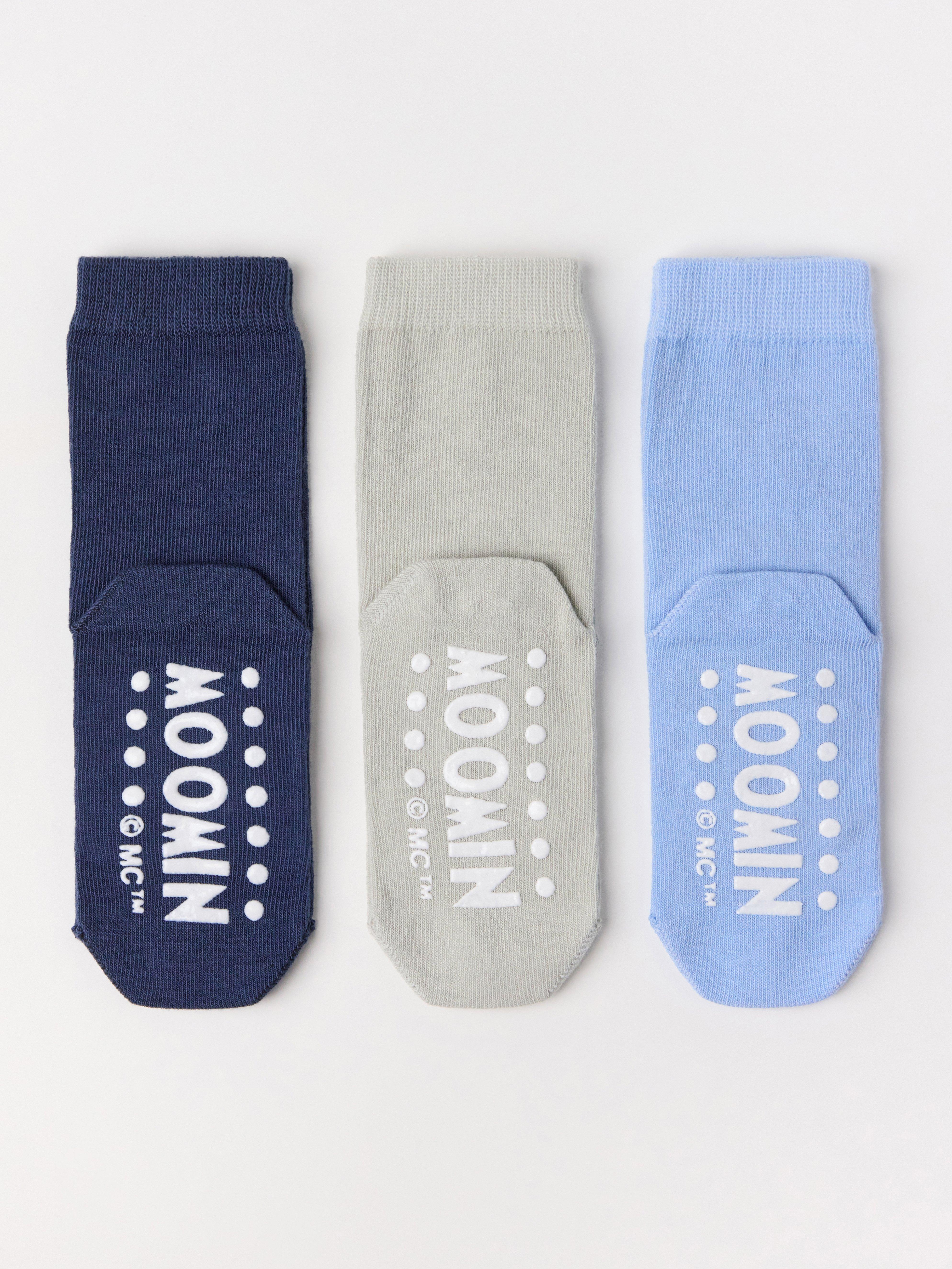 Pacote com 3 pares de meias Moomin azul claro