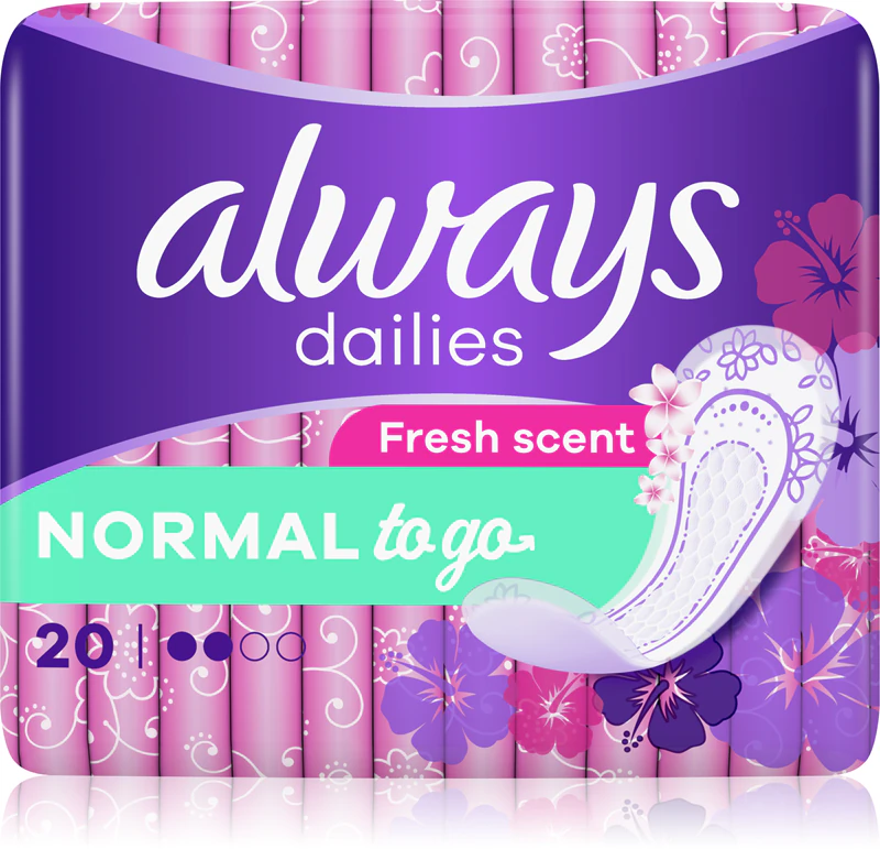 Always Dailies Normal To Go Fresh Panty Liners