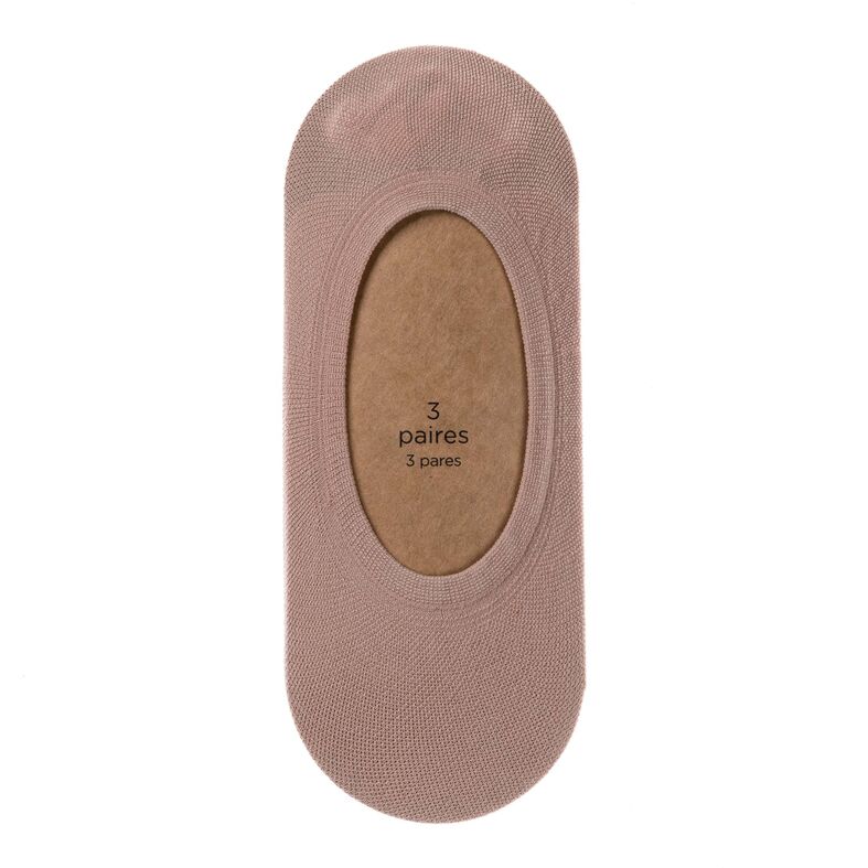 Protector de pies de algodón beige para mujer - Talla única