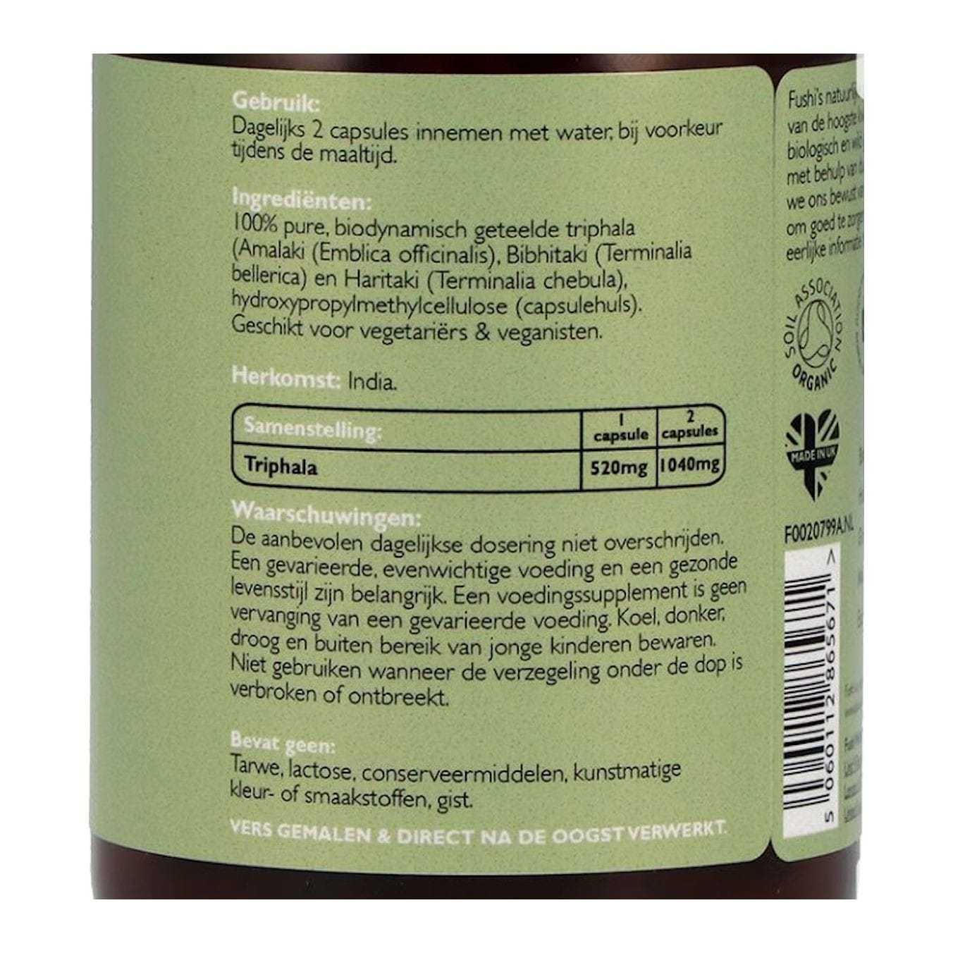 „Fushi“ maisto papildas, ekologiška trifala, 60 g