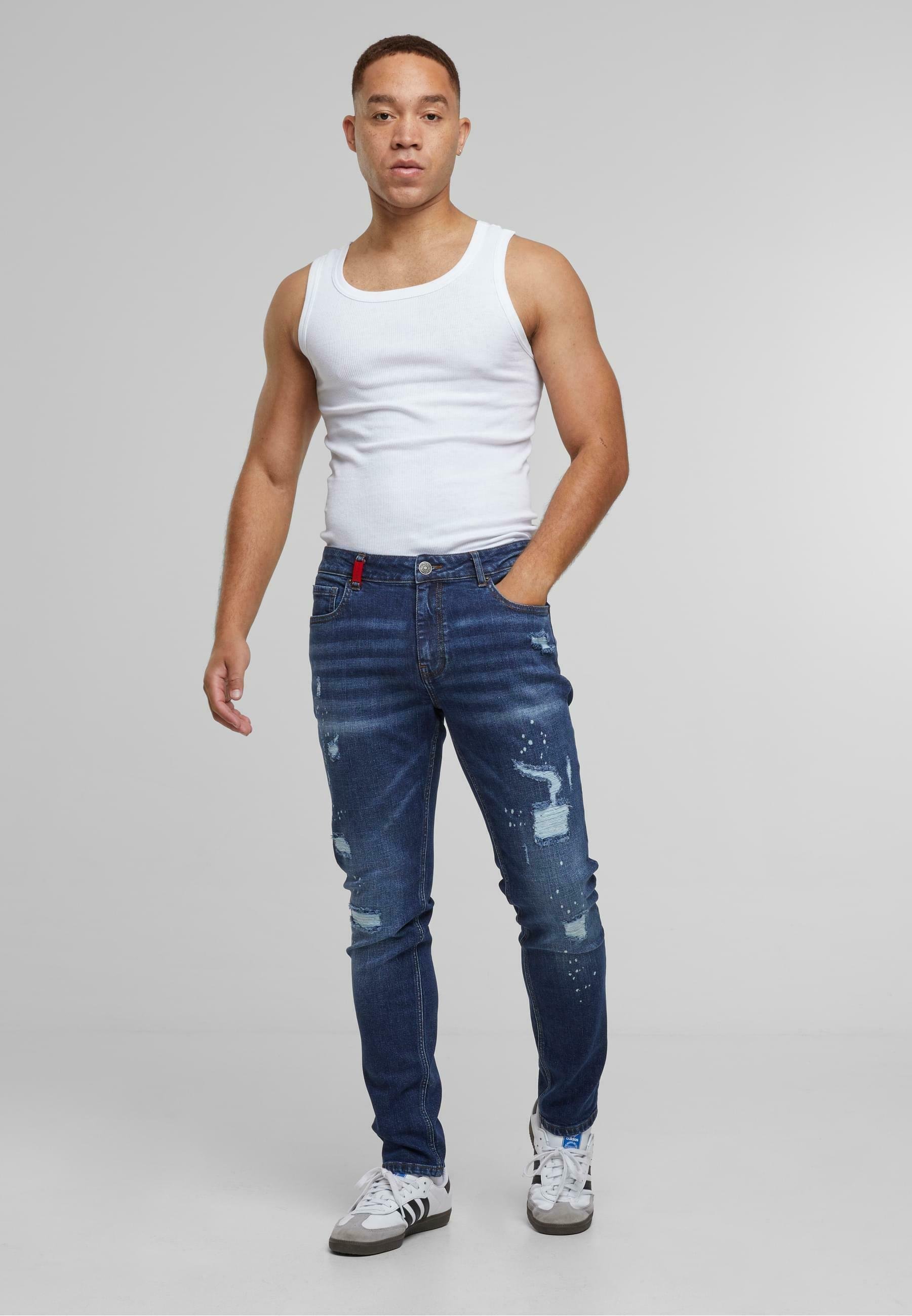 2Y Premium EMILIO - Slim fit jeans - middenblauw