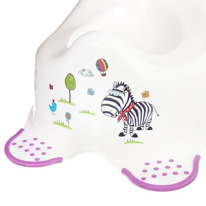 MILLO BEBE White Nightstand with Non-Slip Feet - Hippo Design - Girl - From 18 Months