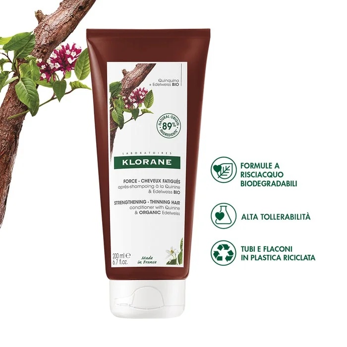 KLORANE Klorane Kinine en Edelweiss 200 ml Versterkende Stimulerende Conditioner