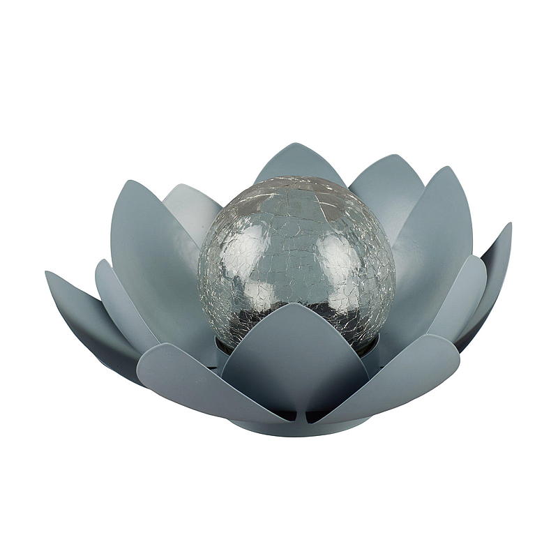 Hem Lotusblomma 25x13,5 cm metallsolcell