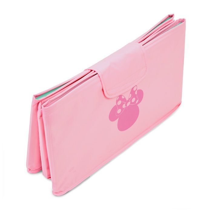 Banheira dobrável para bebê Disney Baby - Minnie - Portátil - Revestimento impermeável - Fácil de limpar - Escoamento fácil