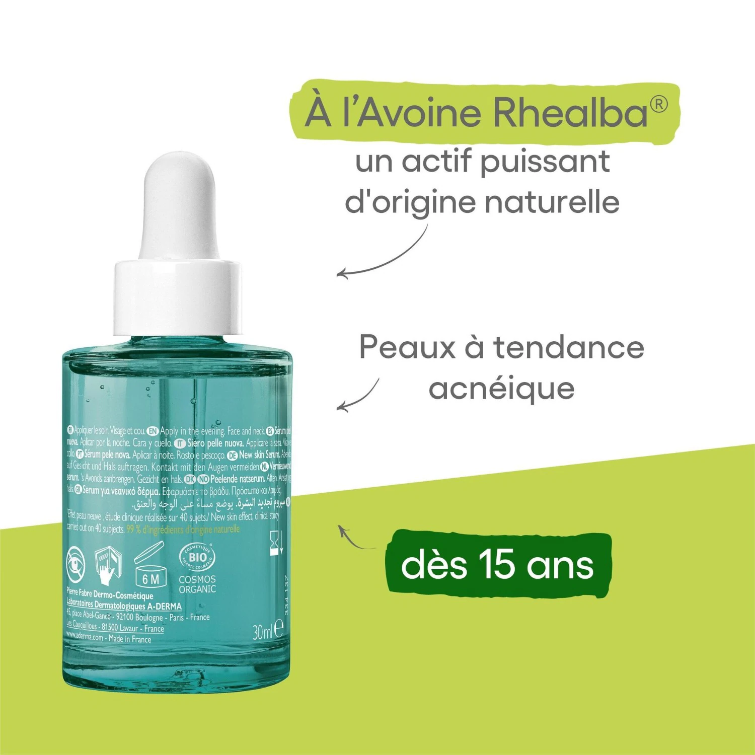 A-DERMA Sérum peau neuve anti-imperfections anti-marques