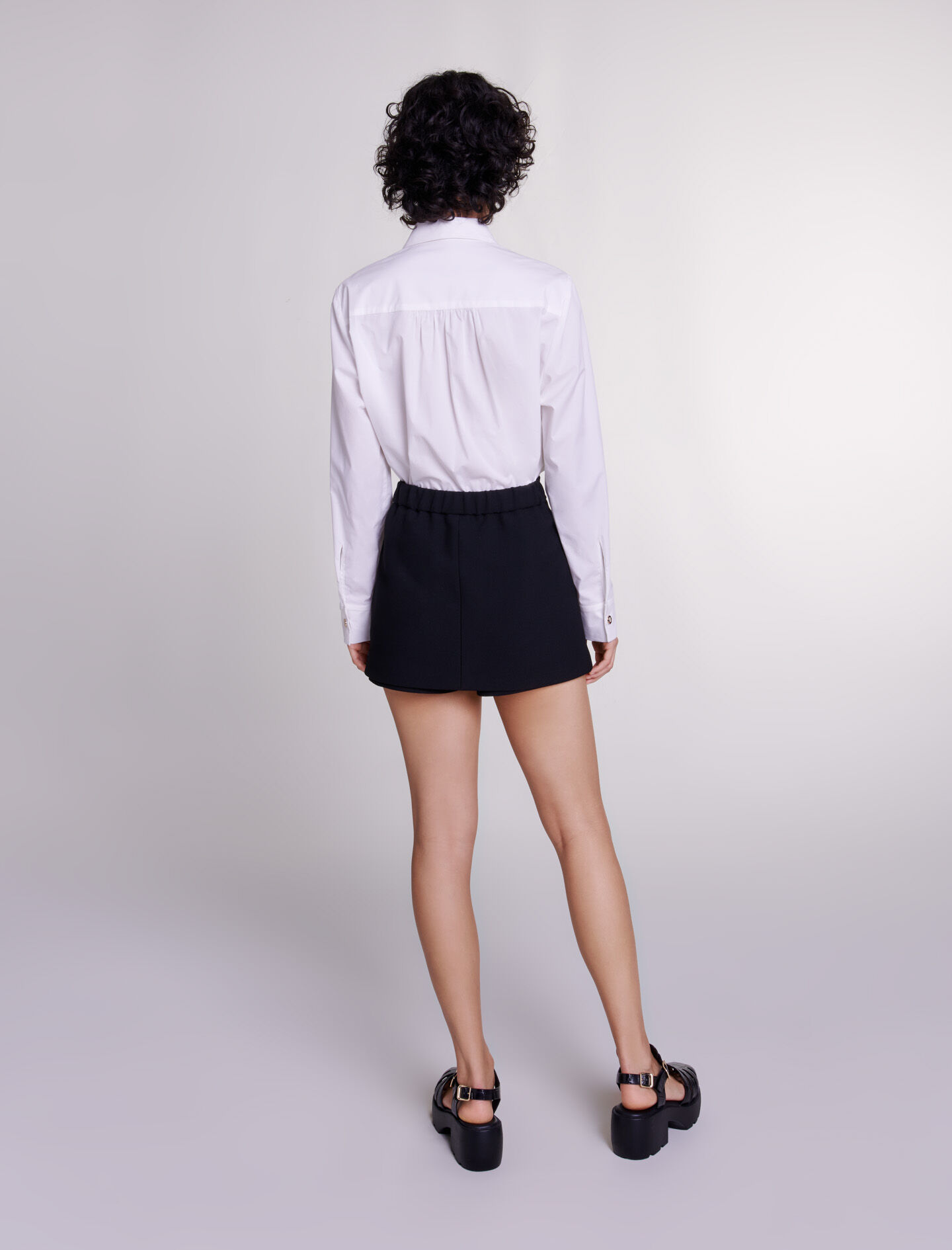 Shorts met feeëneffect - Zwart
