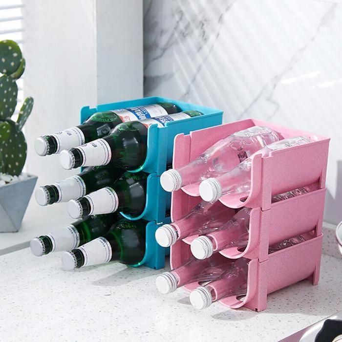 Juego de 3 cajas apilables para guardar botellas de cerveza y latas de bebidas YYV