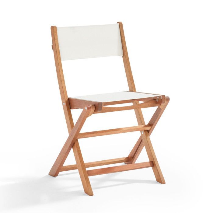 Conjunto Oviala com mesa quadrada dobrável e 2 cadeiras dobráveis brancas
