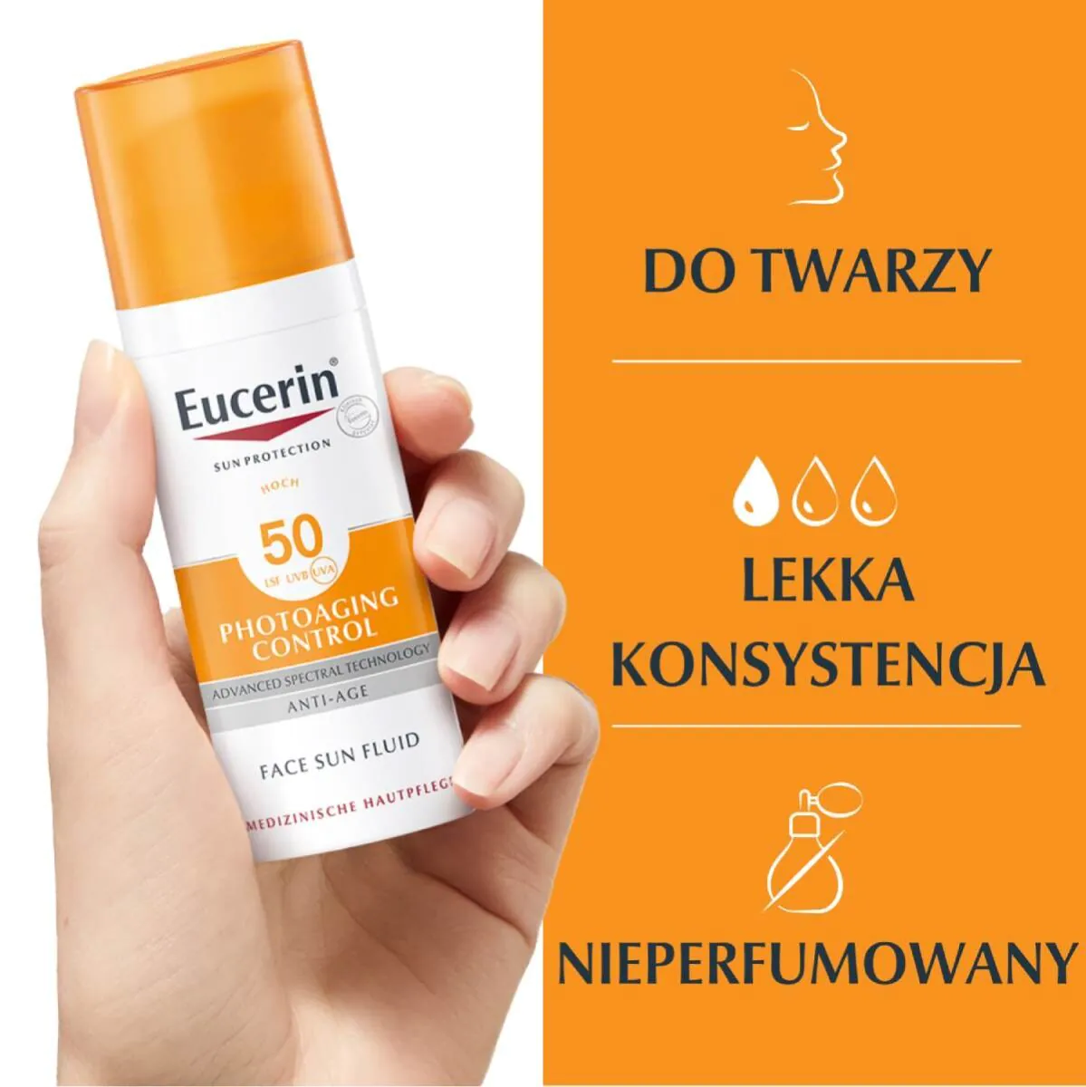 Eucerin Photoaging Control SPF50+ Fluid Ochronny przeciw Fotostarzeniu Się skóry