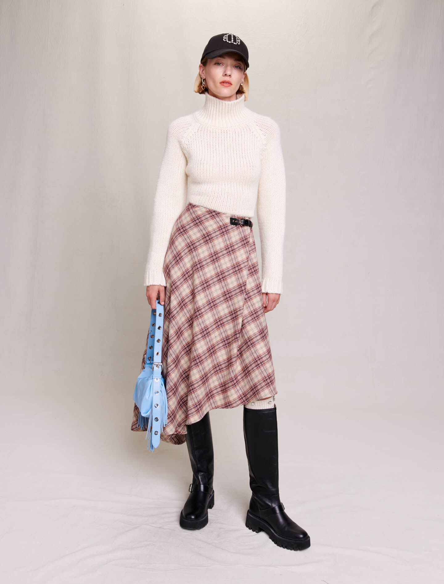Asymmetrische rok - Beige