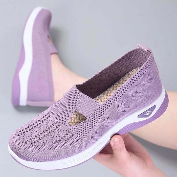Zapatillas deportivas ortopédicas para mujer - Marca - Modelo - Morado - Transpirables - Cómodas