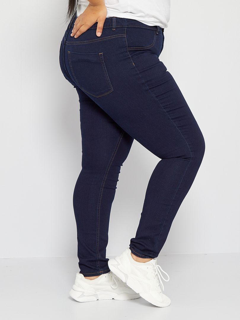 Pantalones vaqueros ajustados de talle alto ecológicos - azul