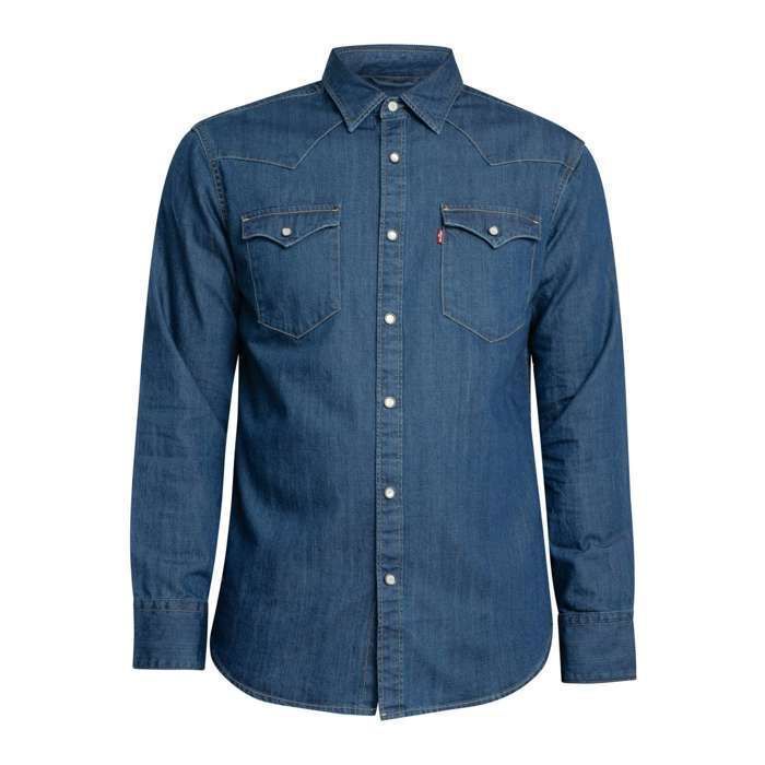 Camicia da uomo LEVI'S in cotone blu GR78809