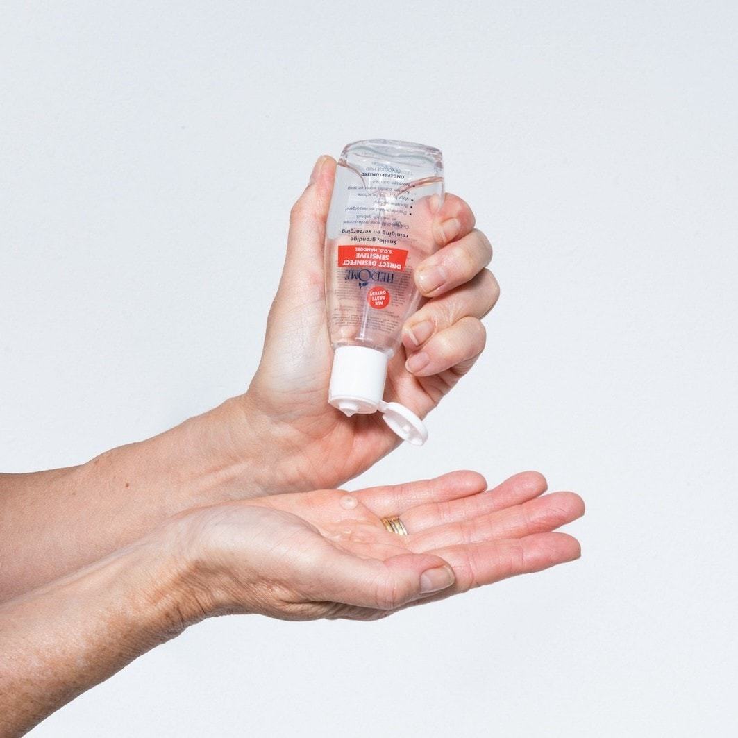 Herome Cosmetics gel za čišćenje ruku, njega ruku, dezinfekcijsko sredstvo, osjetljiva koža (bez mirisa) – 75 ml