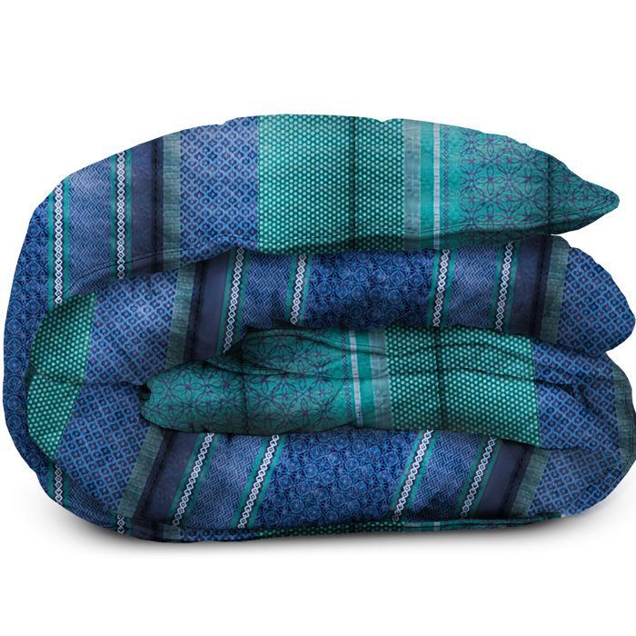 Piumino 140x200 cm - Leggero - Stampa a quadri verde smeraldo - Colas Normand