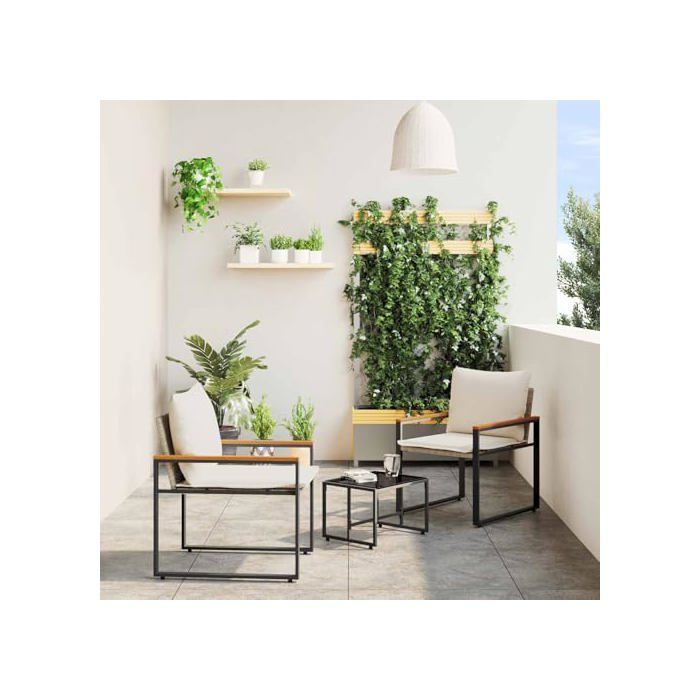 Set di mobili da esterno in rattan - vidaXL - Beige e bianco crema - Rattan resistente alle intemperie