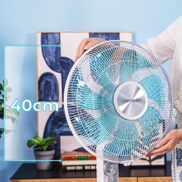 Cecotec - Ventilador de pedestal EnergySilence 610 Max Flow - 70 W, 30 cm de diámetro, 7 aspas