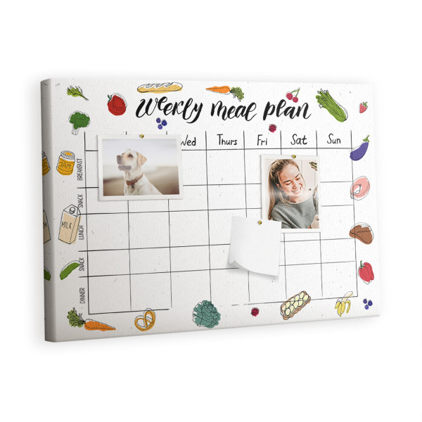 Tablica korkowa z nadrukiem planer   pinezki Organizer