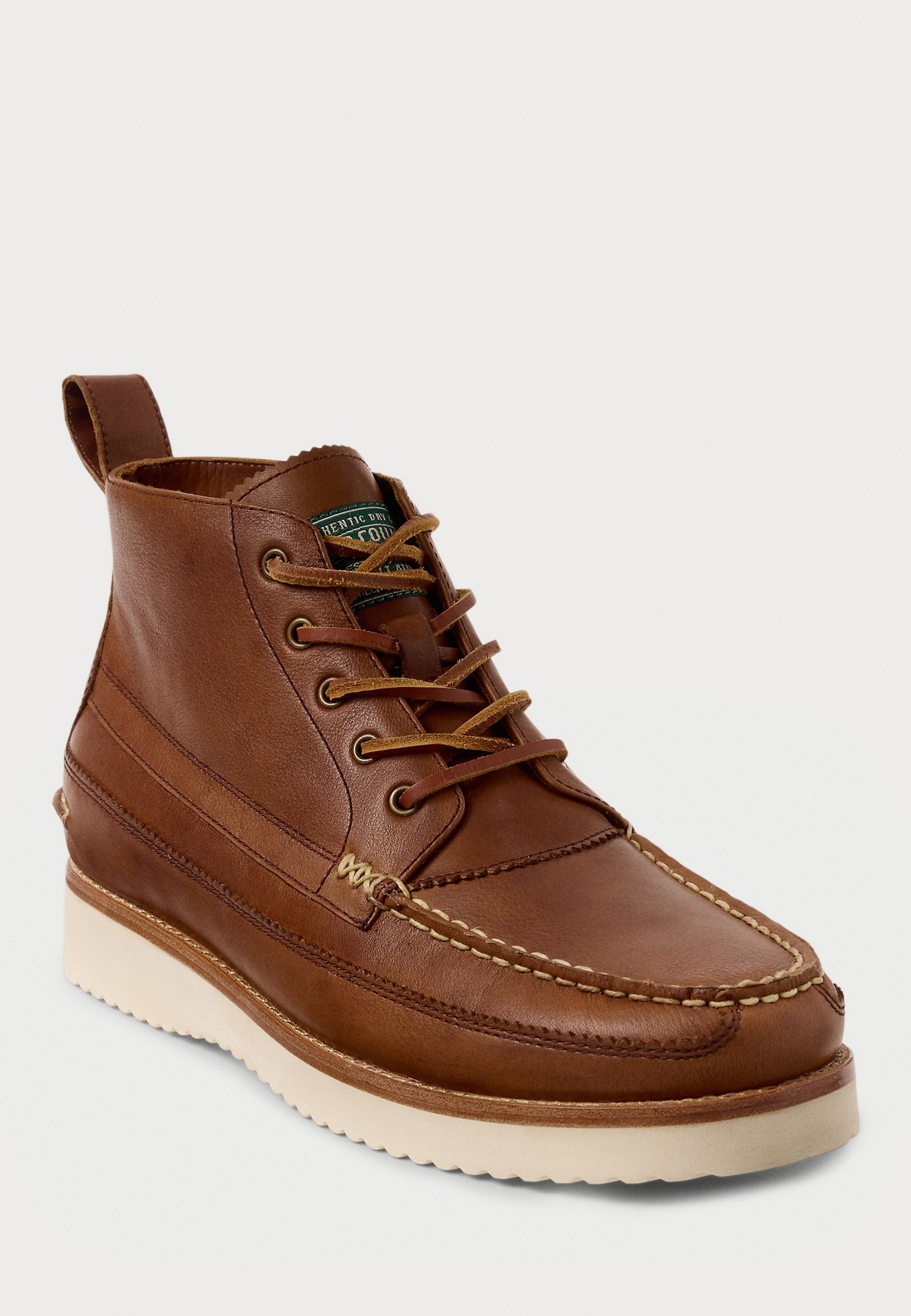 Polo Ralph Lauren RANGER LEATHER WORKBOOT - Enkellaarsjes met vetersluiting - bruin