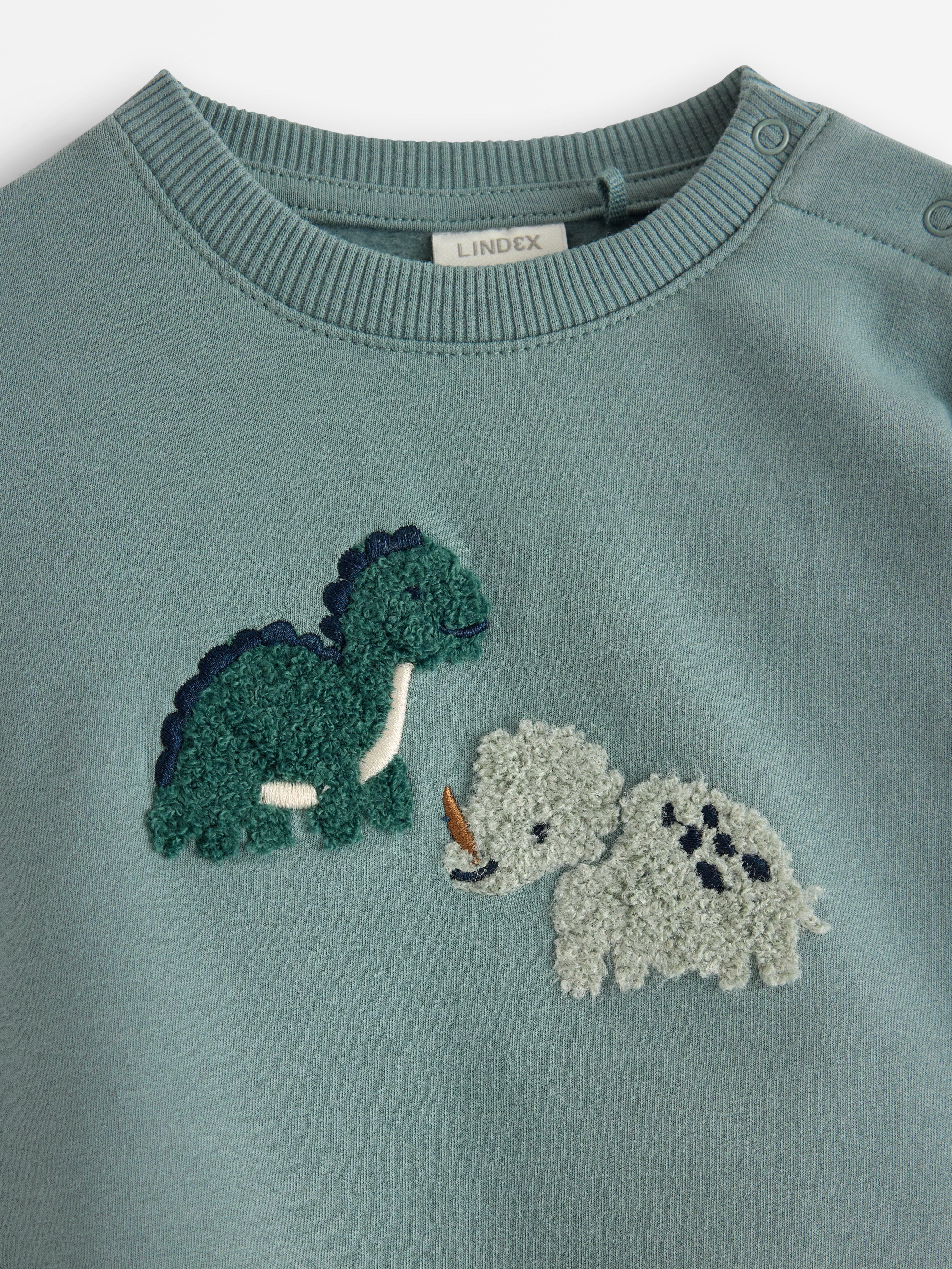 Sweat-shirt à intérieur brossé bleu aqua poudré