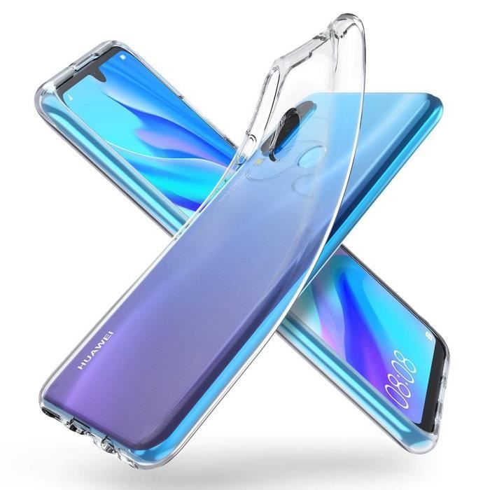 Huawei P30 LITE Case - Phonillico® - Soft Transparent Silicone - Tempered Glass Included - Ultra Slim