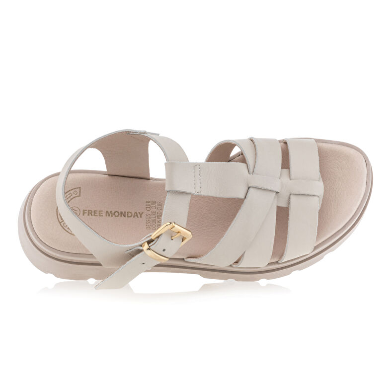 Beige sandaler / åben tå sko til kvinder