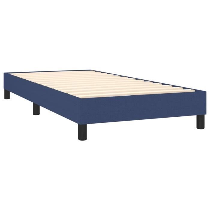 Base de cama - AKOZON - 90x200 cm - Tejido 100% poliéster - Azul - Individual