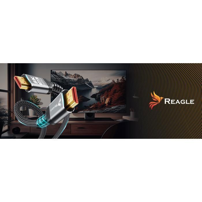 Cable HDMI 2.1 8K 4K 144Hz 120Hz UHD eARC VRR HDR 48Gbps Przewód TV XBOX 2M