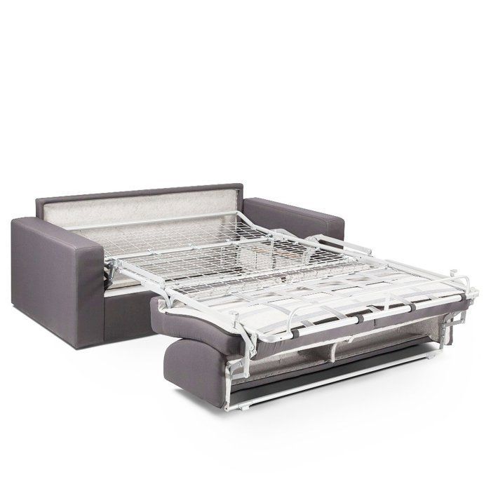 Divano letto convertibile MIDNIGHT EXPRESS 120 cm, materasso 16 cm, colore grigio argento neon.