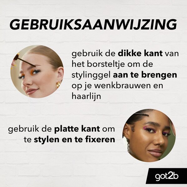Got2b obarvan lepljen gel za obrvi in robove, od temno blond do rjave barve, 15 ml