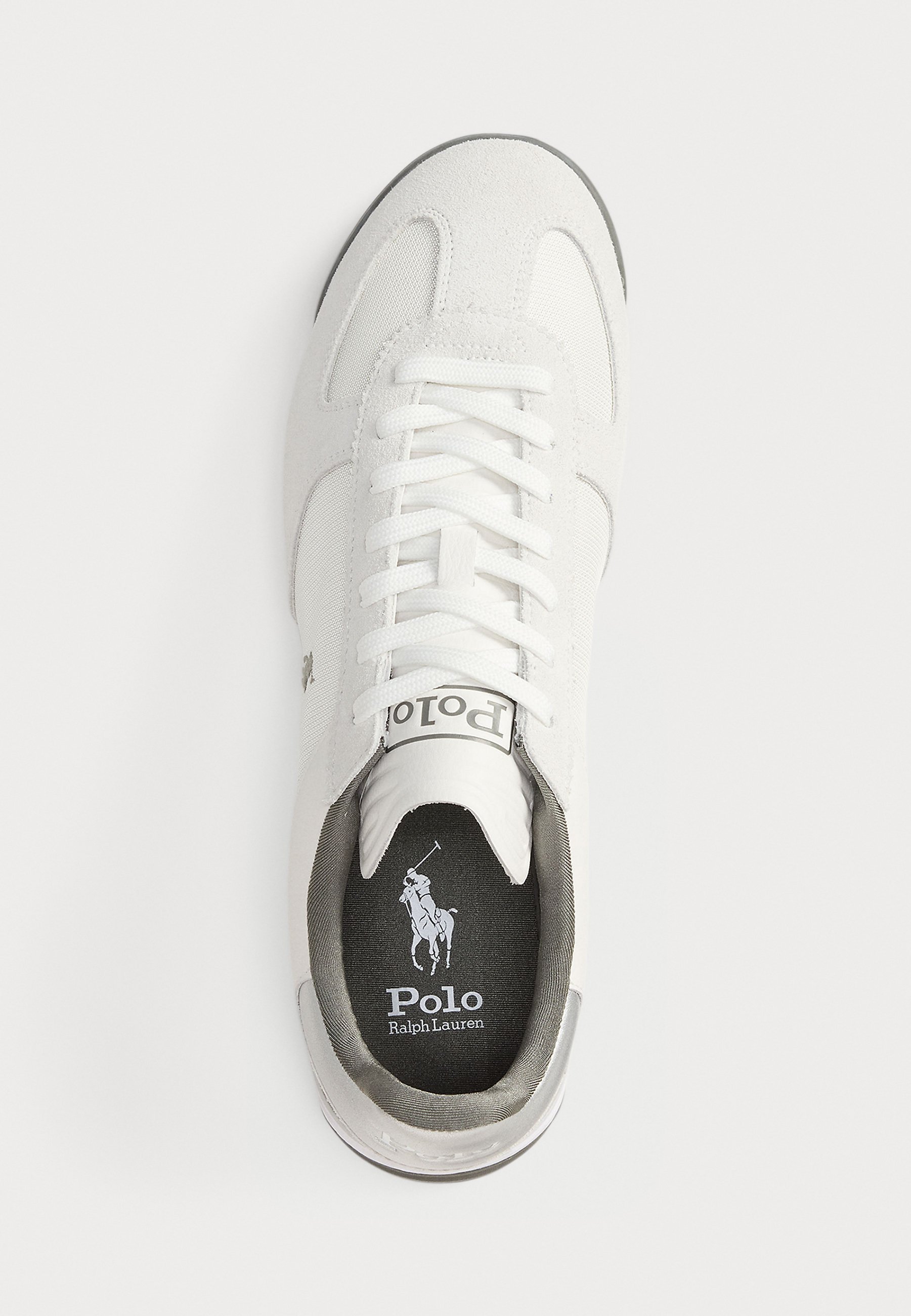 Polo Ralph Lauren VARICK SUEDE & OXFORD SNEAKER UNISEX - Sneakers - wit/grijs/zilver