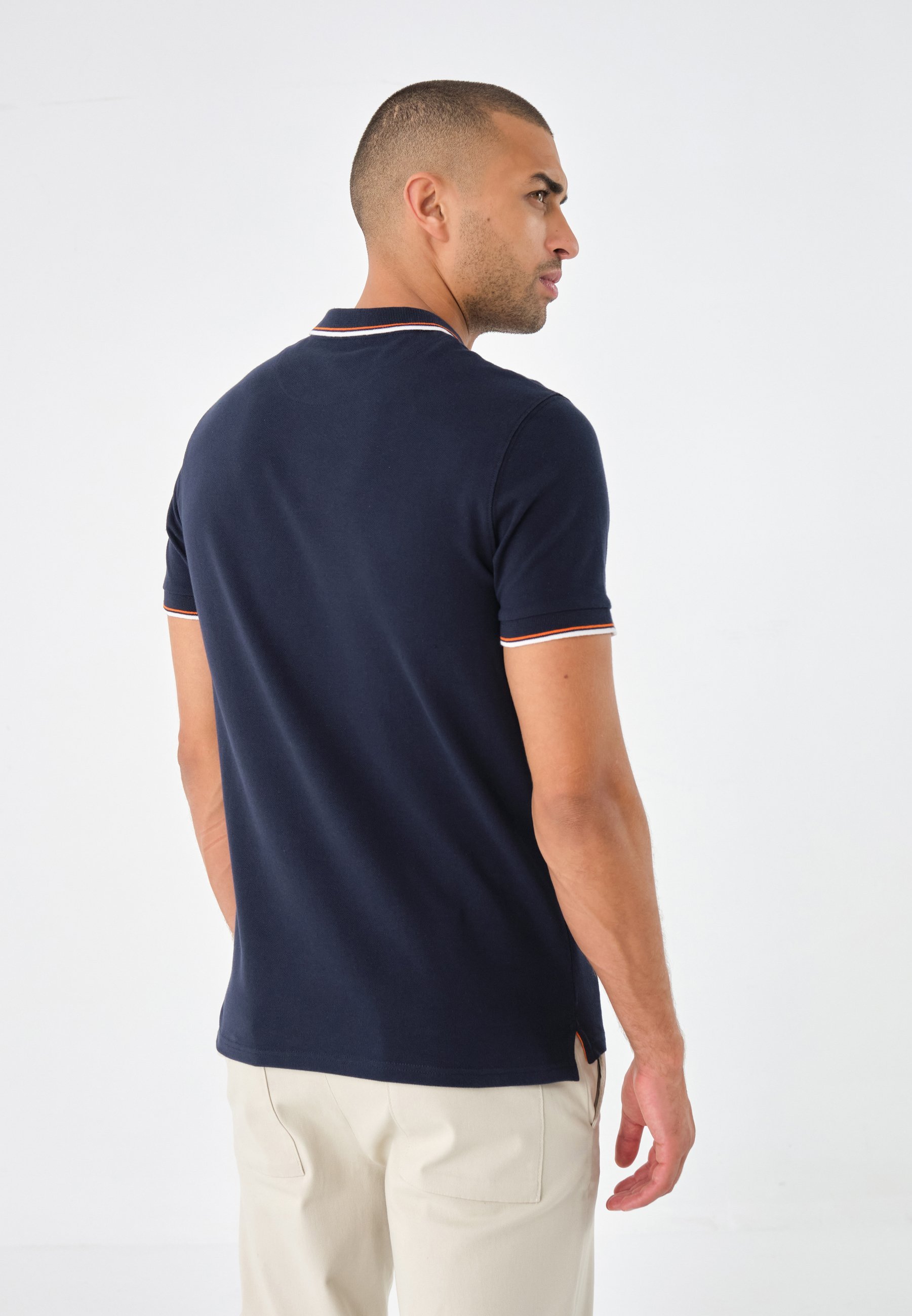 Pier One SLIM - Poloshirt - donkerblauw