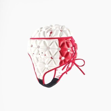 Casco da rugby - GILBERT - AIR - Bianco/Rosso - Taglia M