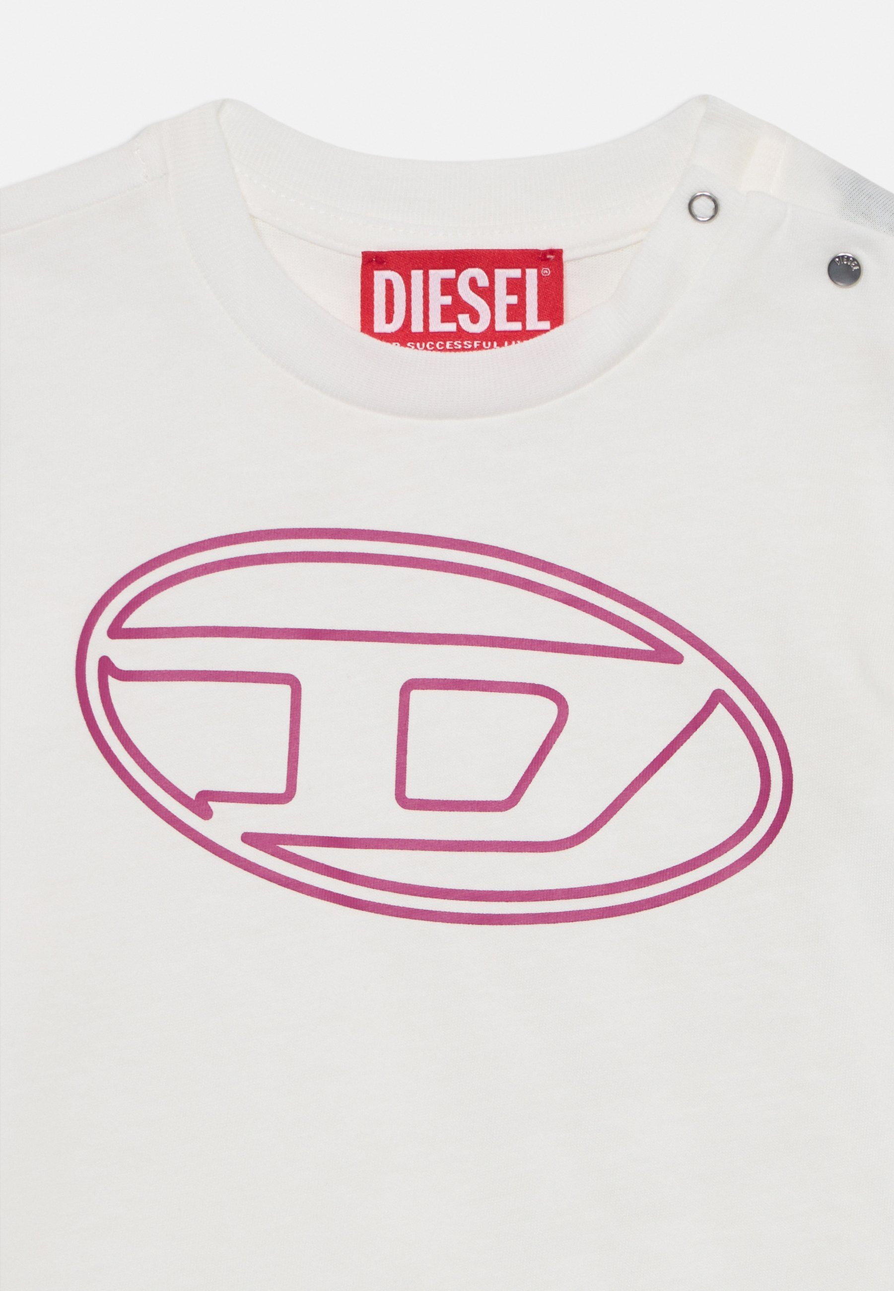 T-shirt Diesel TIMOTY UNISEXE - Imprimé - Blanc