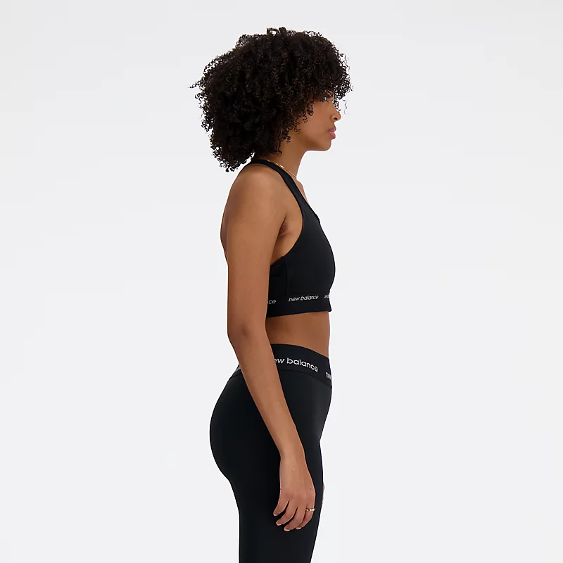 Biustonosz sportowy NB Sleek Medium Support dla kobiet – CZARNY