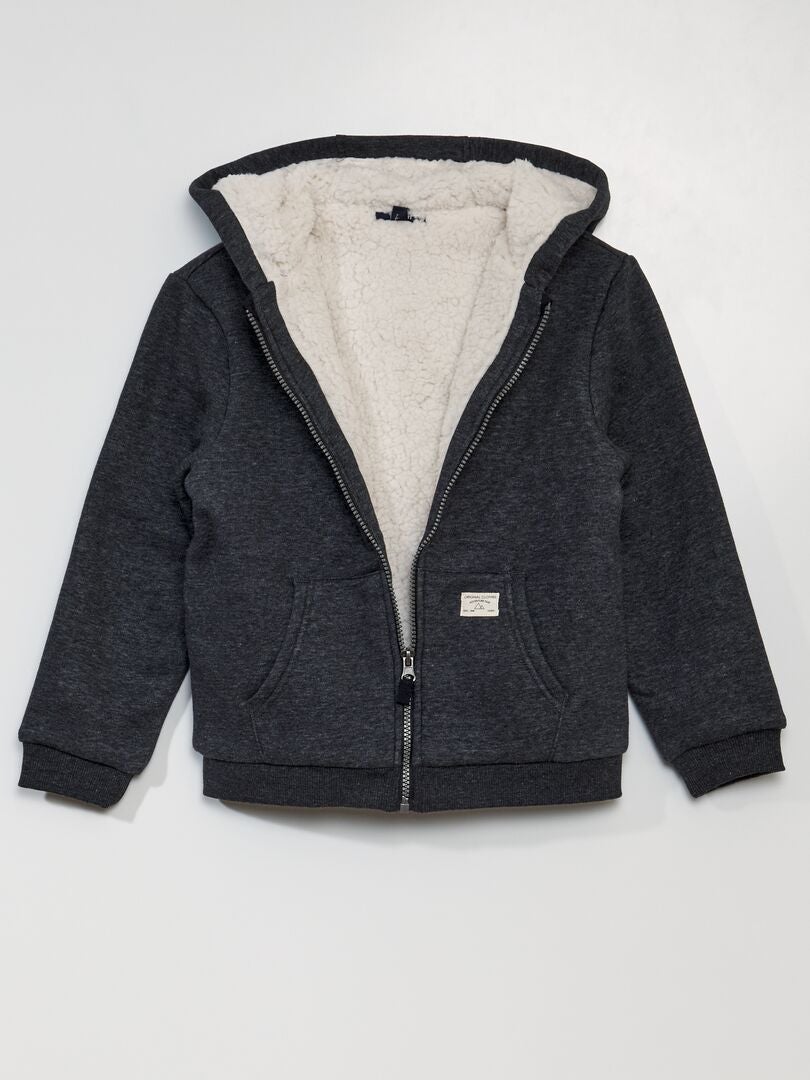 Sudadera con cremallera - NEGRA