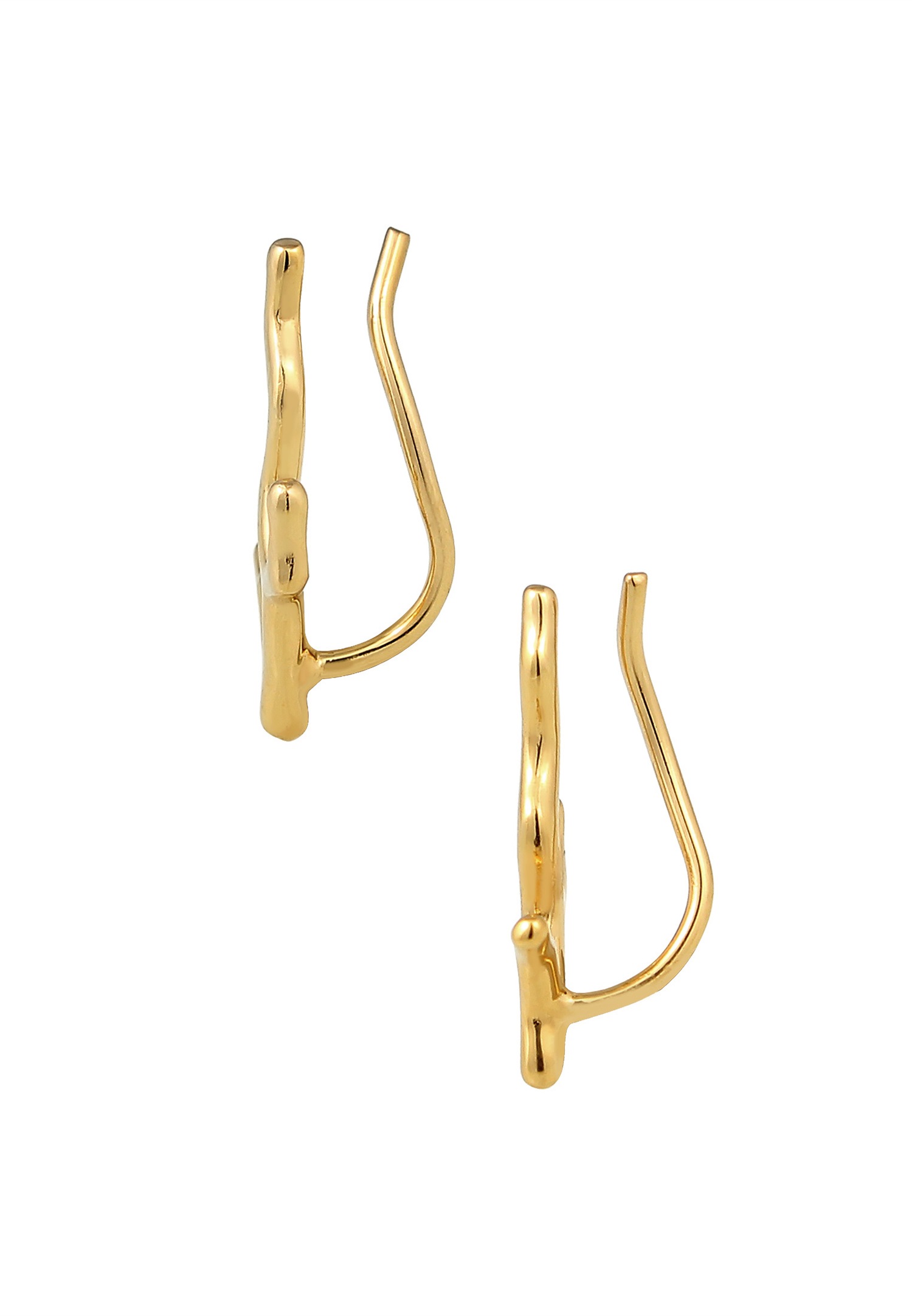 Elli Corail Symbole Maritime Clous d'Oreilles Femme - (925/1000) Argent Plaqué Or
