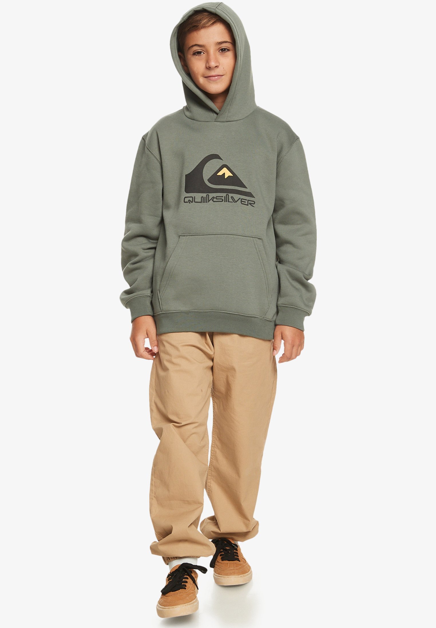 Quiksilver BIG LOGO YOUTH - Mikina s kapucí - black