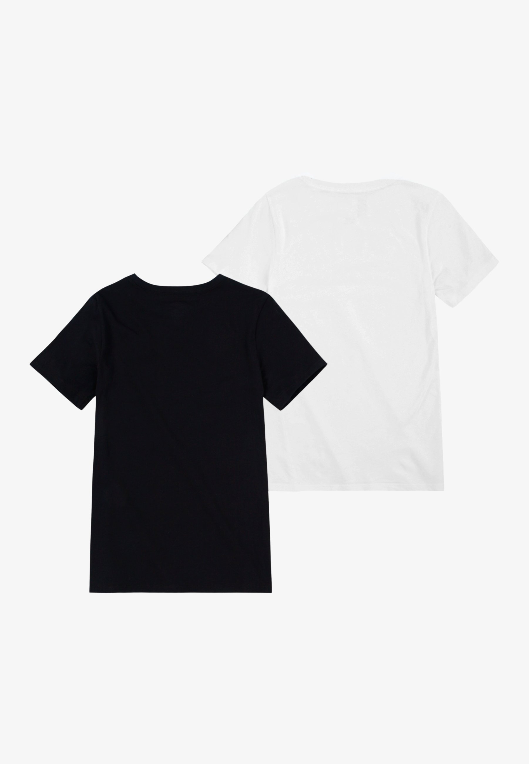 Nike Sportswear BOYS CREW UNISEX 2 PACK - Podkoszulek - czarno-biały