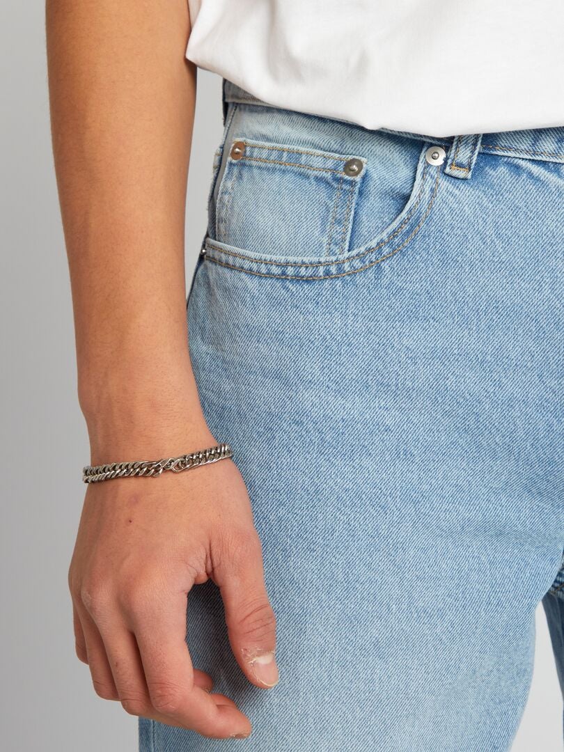 Calça jeans reta - AZUL