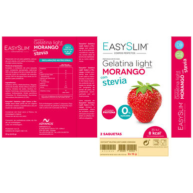 Easyslim Kevyt Mansikka Liivate Stevialla 2 x 15 g 2 x 15 g