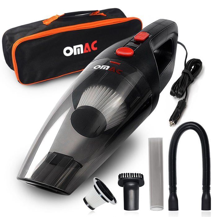 Powerful Portable Car Vacuum Cleaner for Wet and Dry Use - Black