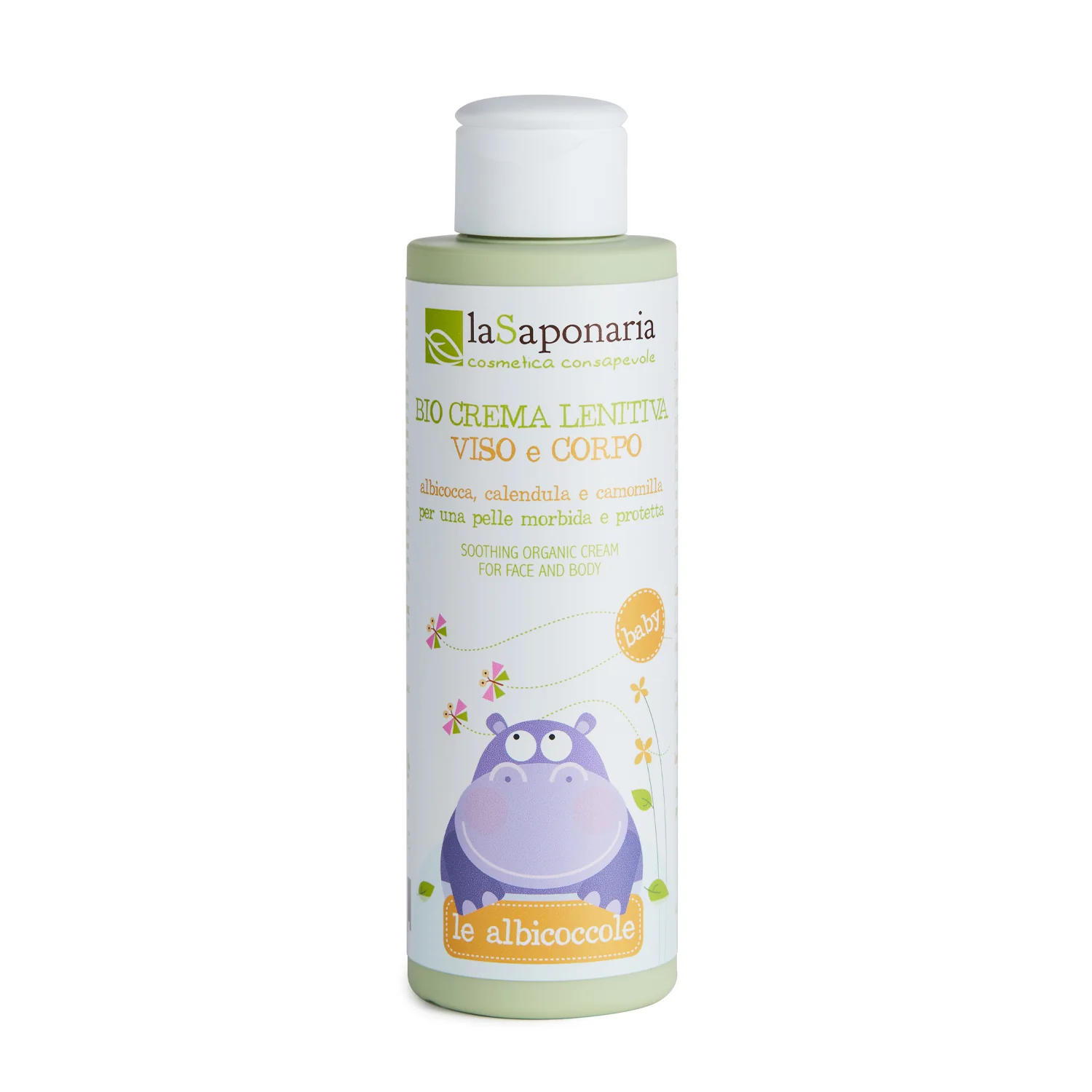 Le Albicoccole Bio crema lenitiva viso e corpo - Crema Corpo, Trattamento Bebè, Prodotti per Bambini, Tratt.viso 24 ore lenitiva