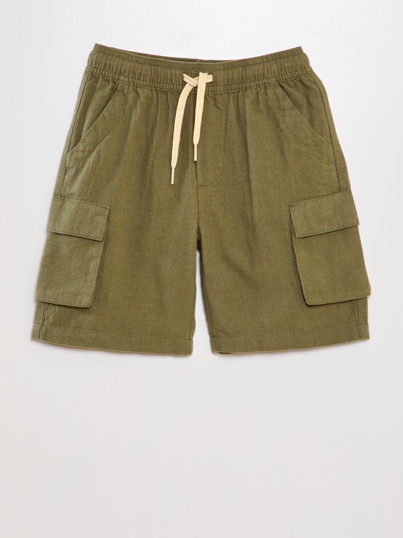 Bermudas con múltiples bolsillos - VERDE